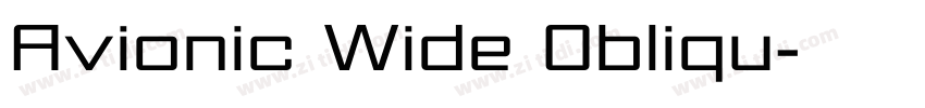 Avionic Wide Obliqu字体转换